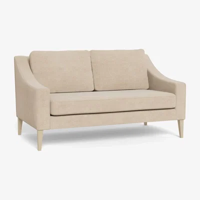 Heal's Heal's Richmond 2 Seater Sofa Brushed Cotton Oat Natural Feet - Heal's UK Furniture