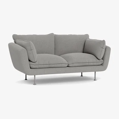 Heal's Heal's Allora 2 Seater Sofa Texture Pale Grey Black Feet
