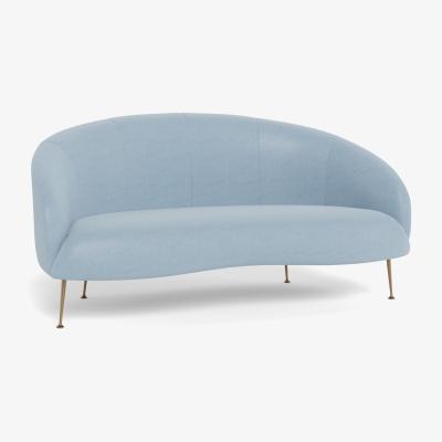 Heal's Heal's Bloomsbury 2 Seater Sofa Capelo LinenCotton Sea Shanty Brass Feet - Heal's UK Furniture