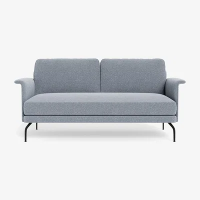 Heal's Heal's Iver 2 Seater Sofa Boucle Steel Black Feet