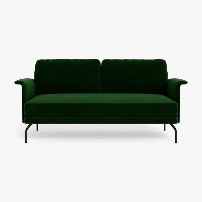 Heal's Heal's Iver 2 Seater Sofa Smart Velvet Forest Black Feet