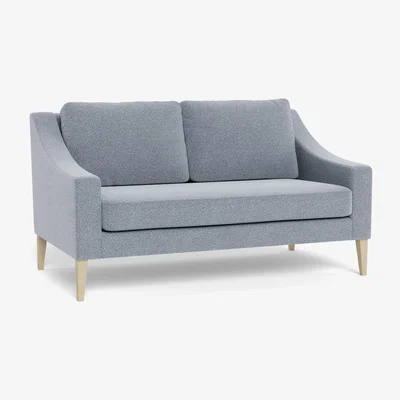 Heal's Heal's Richmond 2 Seater Sofa Textured Boucle Steel Black Feet