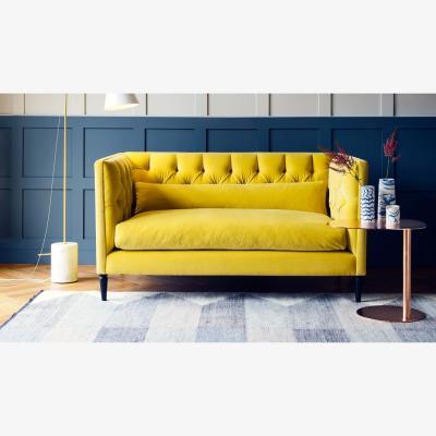 Heal's Heal's Balmoral 2 Seater Sofa Smart Luxe Velvet Nickel Black Feet - Heal's UK Furniture