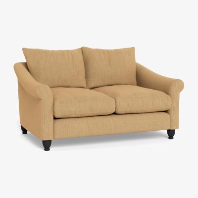 Heal's Heal's Devon 2 Seater Smart Linen Mix Sand Dark Brown Stain Beech Feet - Heal's UK Furniture