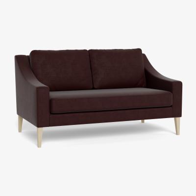 Heal's Heal's Richmond 2 Seater Sofa Smart Luxe Velvet Acorn Black Beech Feet