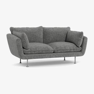Heal's Heal's Allora 2 Seater Sofa Melton Wool Shale Brass Feet