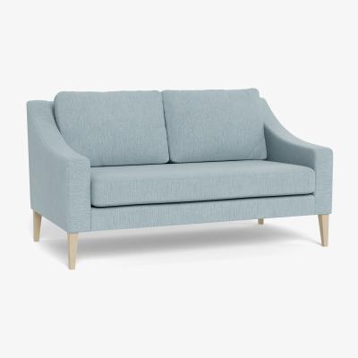Heal's Heal's Richmond 2 Seater Sofa Smart Linen Mix Duck Egg Black Feet