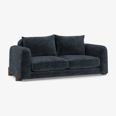 Heal's Heal's Nuvola 2 Seater Sofa Boucle Velvet Space Natural Oak Feet