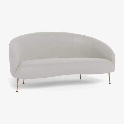 Heal's Heal's Bloomsbury 2 Seater Sofa Capelo LinenCotton Sea Salt Brass Feet - Heal's UK Furniture