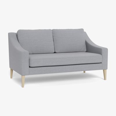 Heal's Heal's Richmond 2 Seater Sofa Brushed Cotton Pewter Black Feet - Heal's UK Furniture