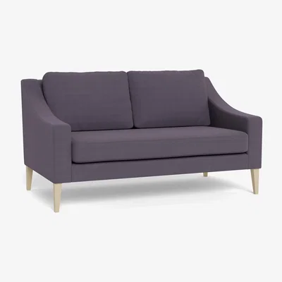 Heal's Heal's Richmond 2 Seater Sofa Linen Shadow Walnut Feet