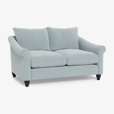 Heal's Heal's Devon 2 Seater Brushed Cotton Mist Dark Brown Stain Beech Feet - Heal's UK Furniture