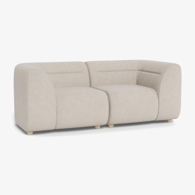 Heal's Heal's Lilli 2 Seater Sofa Texture Limestone Natural Ash Feet - Heal's UK Furniture