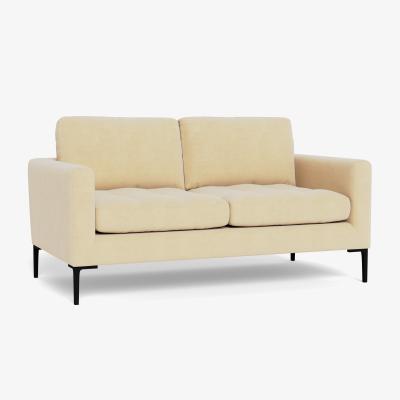 Heal's Heal's Eton 2 Seater Sofa Smart Luxe Velvet Biscuit Black Feet - Heal's UK Furniture