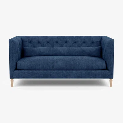 Heal's Heal's Balmoral 3 Seater Sofa Broad Weave Lagoon Natural Feet - Heal's UK Furniture
