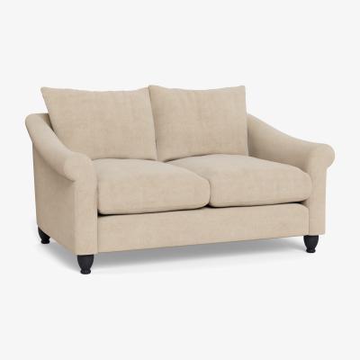 Heal's Heal's Devon 2 Seater Brushed Cotton Oat Walnut Stain Beech Feet - Heal's UK Furniture
