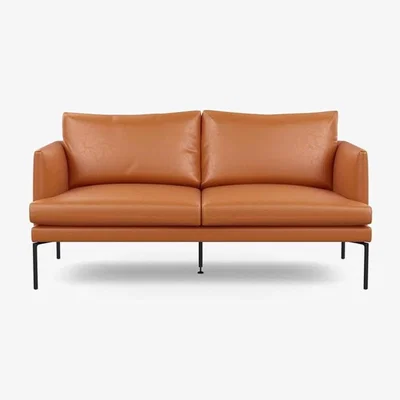 Heal's Heal's Matera 2 Seater Sofa St Moritz Wool Red Black Feet - Heal's UK Furniture