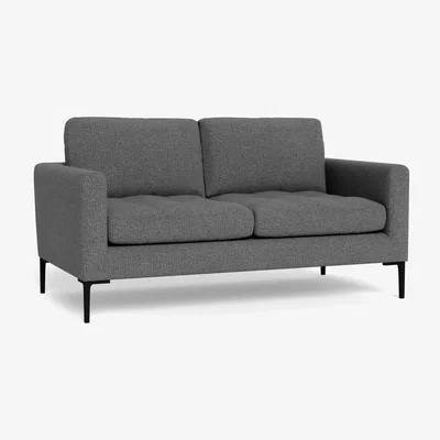 Heal's Heal's Eton 2 Seater Sofa Tejo Recycled Noir Black Feet