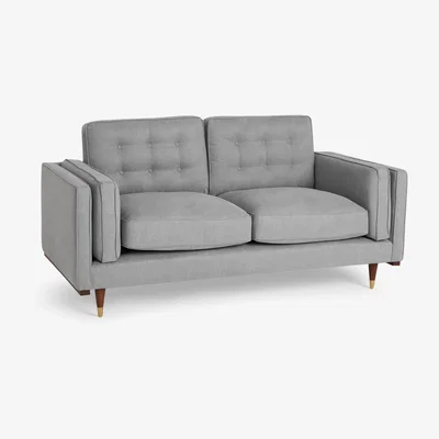 John Lewis John Lewis + Swoon Lyon Medium 2 Seater Sofa, Dark Leg, Weave Nickle Grey