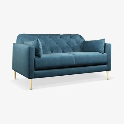 John Lewis Swoon Mendel Medium 2 Seater Sofa, Gold Leg
