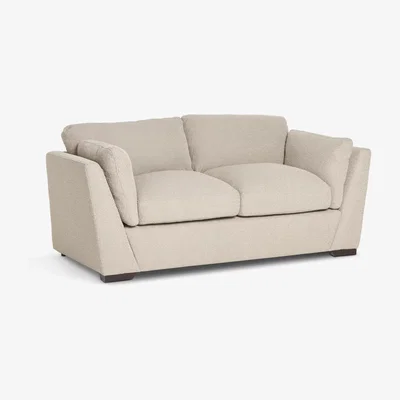 John Lewis John Lewis Oblique Medium 2 Seater Sofa, Dark Leg, Boucle Putty