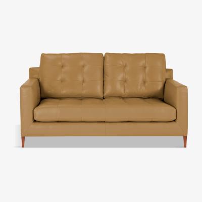 John Lewis John Lewis Draper Medium 2 Seater Leather Sofa, Dark Leg
