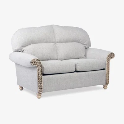 John Lewis Desser Samford Rattan 2-Seater Sofa, Pebble