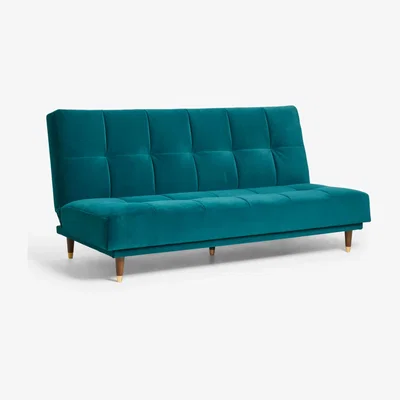 John Lewis John Lewis Linear Medium 2 Seater Sofa Bed, Brass Leg