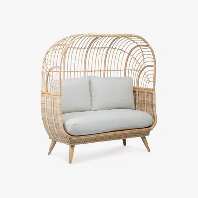 John Lewis Desser Rattan 2-Seater Cocoon Sofa, Natural