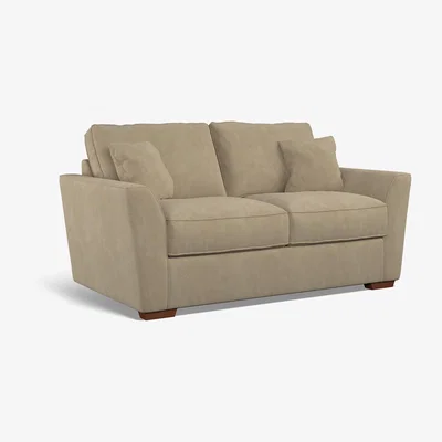 La Redoute Florence Soft Brushed 2 Seater Sofa with Dark Brown Wood Legs
