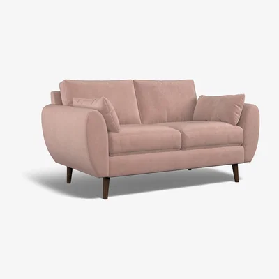 La Redoute Ada Velvet 2 Seater Sofa with Dark Wood Legs