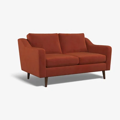 La Redoute Rosa Velvet 2 Seater Sofa with Dark Wood Legs