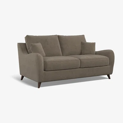 La Redoute Amelia Velvet 2 Seater Sofa with Dark Antique Wood Legs