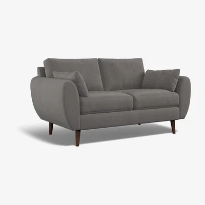 La Redoute Ada Velvet 2 Seater Sofa with Dark Wood Legs