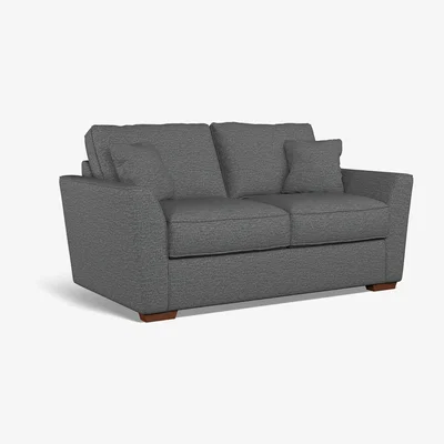 La Redoute Florence Woven 2 Seater Sofa with Dark Brown Wood Legs