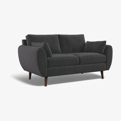 La Redoute Ada Velvet 2 Seater Sofa with Dark Wood Legs