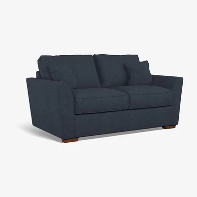 La Redoute Florence Soft Brushed 2 Seater Sofa with Dark Brown Wood Legs