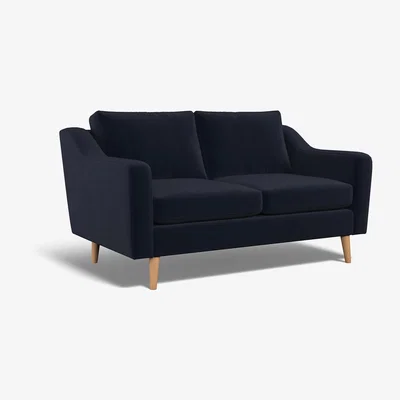 La Redoute Rosa Velvet 2 Seater Sofa with Light Wood Legs