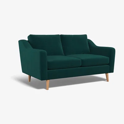 La Redoute Rosa Velvet 2 Seater Sofa with Light Wood Legs
