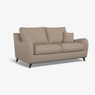 La Redoute Amelia Woven 2 Seater Sofa with Dark Antique Wood Legs