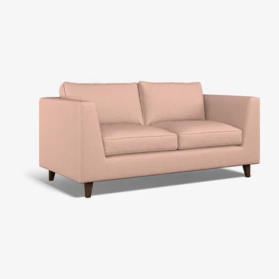 La Redoute Claudia Soft Brushed 2 Seater Sofa with Dark Wood Legs