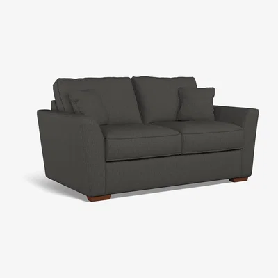 La Redoute Florence Textured Woven 2 Seater Sofa with Dark Brown Wood Legs