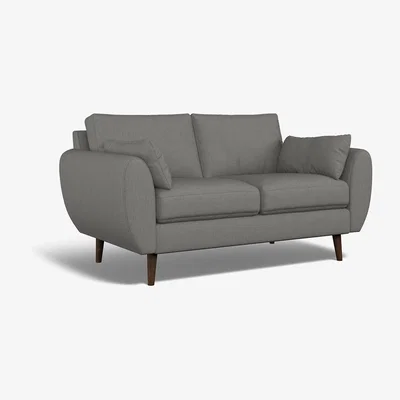 La Redoute Ada Soft Brushed 2 Seater Sofa with Dark Wood Legs