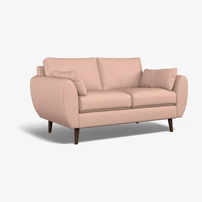 La Redoute Ada Soft Brushed 2 Seater Sofa with Dark Wood Legs