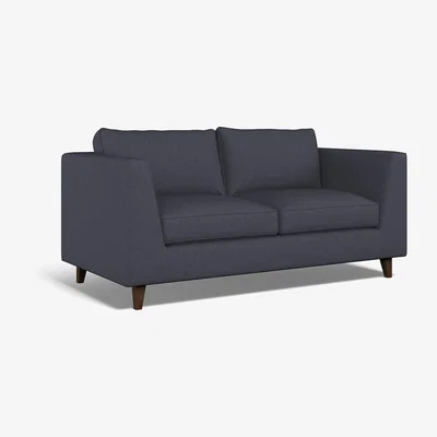 La Redoute Claudia Soft Brushed 2 Seater Sofa with Dark Wood Legs