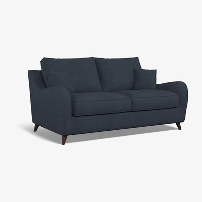 La Redoute Amelia Soft Brushed 2 Seater Sofa with Dark Antique Wood Legs