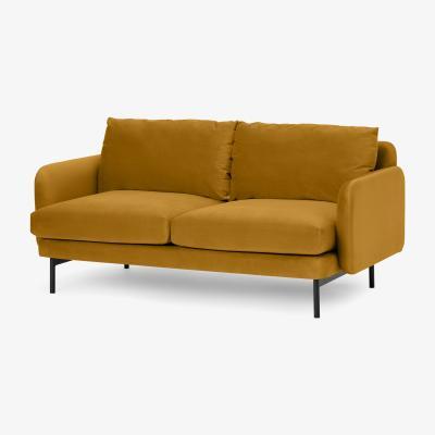 Made.com Miro Large 2 Seater Sofa, Vintage Ochre Velvet