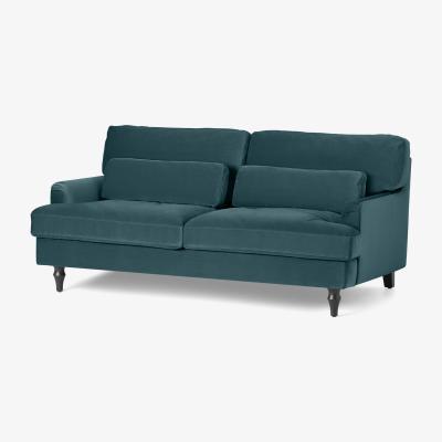 Made.com Tamyra 2 Seater Sofa, Steel Blue Velvet
