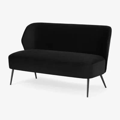 Made.com Topeka 2 Seater Sofa, Solar Black Velvet