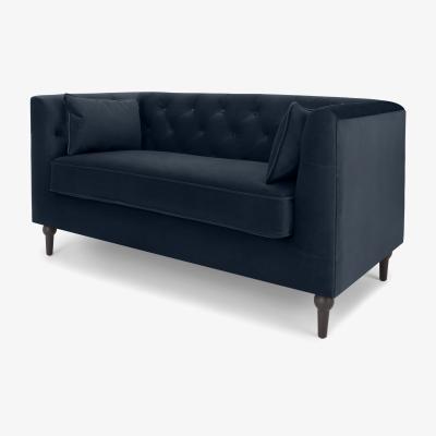 Made.com Flynn 2 Seater Sofa, Ocean Blue Recycled Velvet